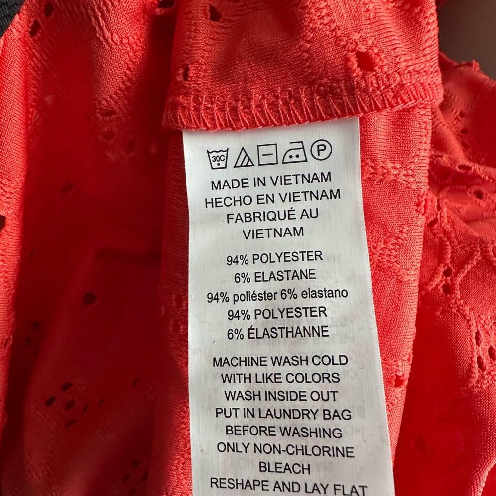 Michael Kors Red Lace V-Neck Blouse - Picture 7 of 7